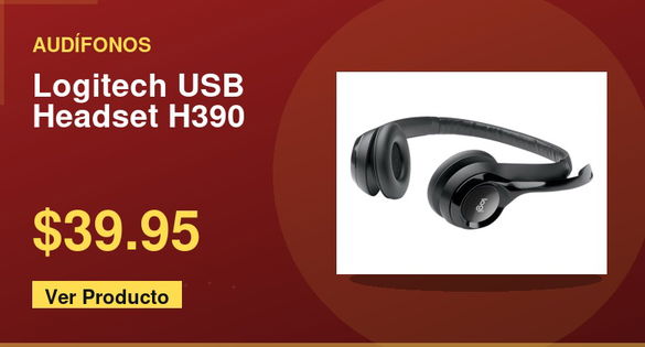 Logitech USB Headset H390 - Auricular - en oreja - cableado - USB