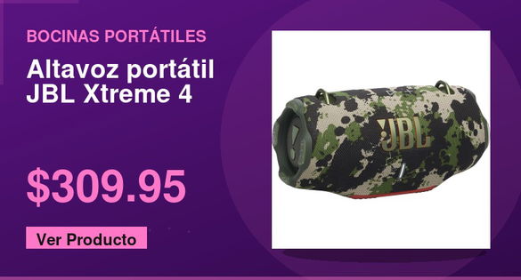 Altavoz porttil JBL Xtreme 4 - inalmbrico - Bluetooth - Color Camuflaje Negro