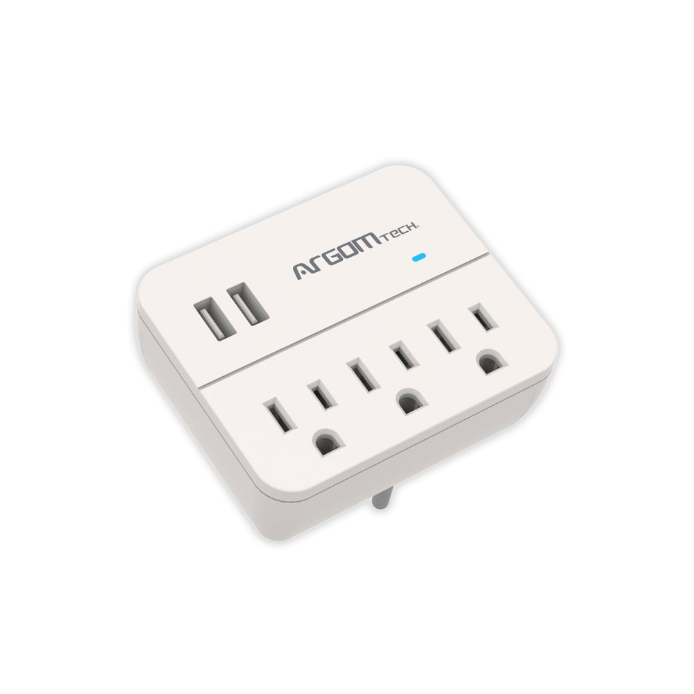 Regleta ARG-AC-0266WT 3-OUTLETS 2USB 110V WHITE 886540006890 A00496 Regleta ARG-AC-0266WT 3-OUTLETS 2USB 110V WHITE 886540006890 A00496
