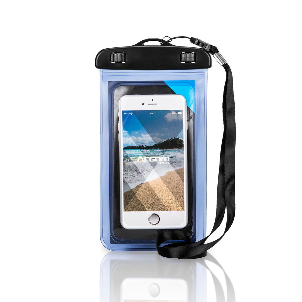 FUNDA IMPERMEABLE para celular ARGOM Azul ARG-AC-0451BL