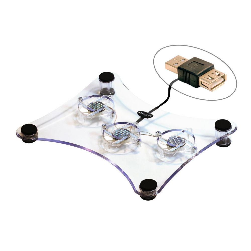 Base para Portátil con 3 Ventiladores ARGOM  ARG-CF-0639