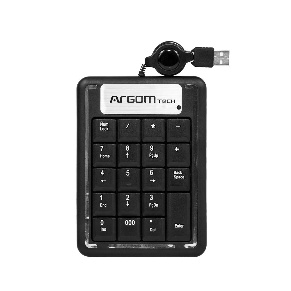 Teclado Numérico con cable USB retráctil. ARGOM ARG-KB-1075