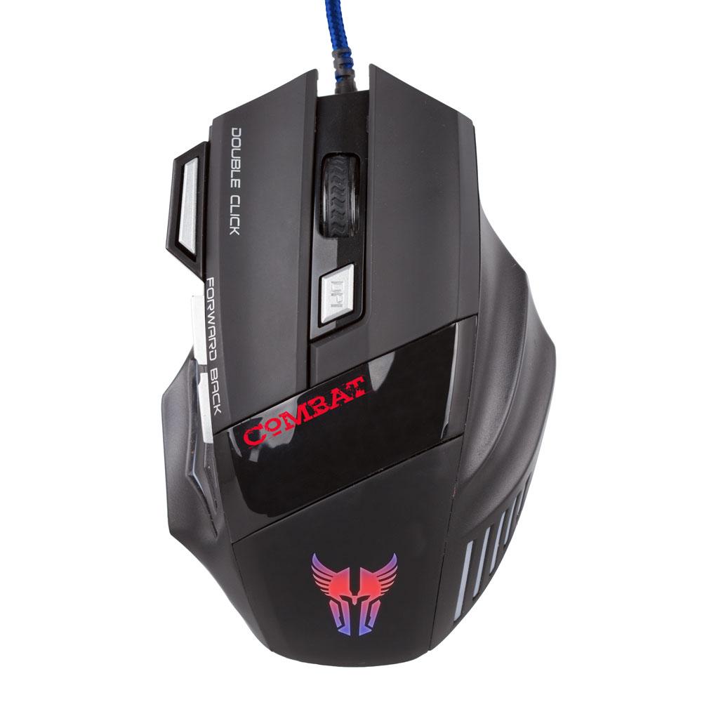 MOUSE ARGOM ARG-MS-2042BK BLACK COMBAT GAMING MOUSE