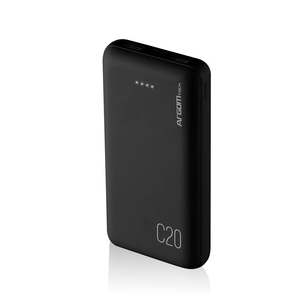 POWER BANK ARGOM ARG-PB-1144BK BLACK C20 20000MAH
