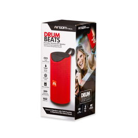 SPEAKER ARGOM ARG-SP-3016RD DRUM BEATS WIRELESS BT RED