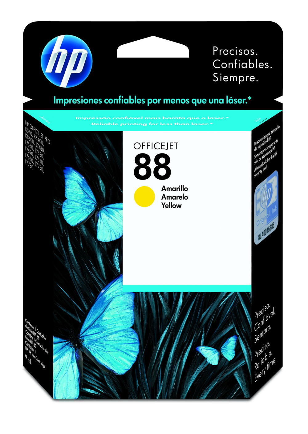 HP 88 - 9 ml - amarillo - original - cartucho de tinta - para Officejet Pro K5400, K550, K8600, L7480, L7550, L7580, L7590, L7650, L7680, L7750, L7780