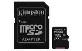 Kingston Canvas Select - Tarjeta de memoria flash (adaptador microSDXC a SD Incluido) - 256 GB