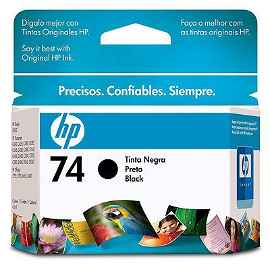 HP 74 - 4.5 ml - negro - original - cartucho de tinta - para Deskjet D4268; Officejet J6413; Photosmart C4524, C4550, C4583, C4585, C4588, C5225, C5275