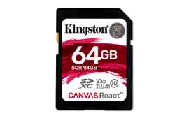 Kingston Canvas React - Tarjeta de memoria flash - 64 GB