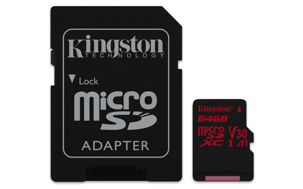 Kingston Canvas React - Tarjeta de memoria flash (adaptador microSDXC a SD Incluido) - 64 GB Kingston Canvas React - Tarjeta de memoria flash (adaptador microSDXC a SD Incluido) - 64 GB