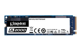 Kingston A2000 - SSD - cifrado - 1 TB - interno - M.2 2280 - PCIe 3.0 x4 (NVMe) - AES de 256 bits - para Intel Next Unit of Computing 12 Enthusiast Mini PC - NUC12SNKi72VA