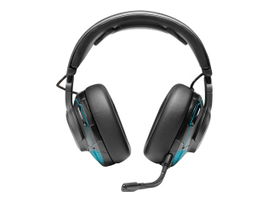JBL Quantum One - Auricular - tamaño completo - cableado - cancelación de sonido activo - conector de 3,5 mm, USB-A - negro