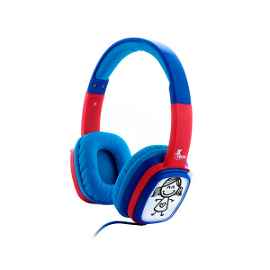 Audífonos de Diadema Xtech Sound Art XTH-350OR - Tecnología de limitación de volumen - Protege la audición al limitar el volumen a 85dB - Cápsulas para los oídos con tarjetas intercambiables para que cada niño pueda colorear con su propio estilo