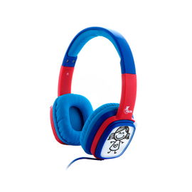 Audífonos de Diadema Xtech Sound Art XTH-350OR - Tecnología de limitación de volumen - Protege la audición al limitar el volumen a 85dB - Cápsulas para los oídos con tarjetas intercambiables para que cada niño pueda colorear con su propio estilo
