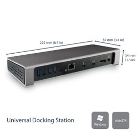 StarTech.com TB3DOCK2DPPD base para portátil y replicador de puertos Alámbrico USB 3.2 Gen 1 (3.1 Gen 1) Type-C Negro StarTech.com TB3DOCK2DPPD base para portátil y replicador de puertos Alámbrico USB 3.2 Gen 1 (3.1 Gen 1) Type-C Negro