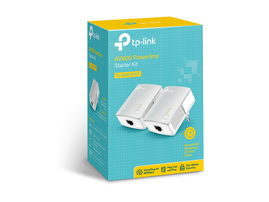 Kit Adaptador Powerline Ethernet, tecnologia HomePlug AV, 500Mbps, Plug and Play, hasta 300 M dentro de casa, 1 Puerto 10/100 Mbps y tamaño ultra compacto