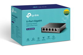 Switch PoE Gigabit de 5 puertos, con 4 puertos PoE 802.3af/at de hasta 56 W