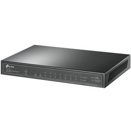 TP-Link TL-SG1210P - Conmutador - sin gestionar - 8 x 10/100/1000 (PoE+) + 1 x 10/100/1000 (enlace ascendente) + 1 x Gigabit SFP (enlace ascendente) - sobremesa - PoE+ (63 W)