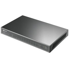 TP-Link TL-SG1210P - Conmutador - sin gestionar - 8 x 10/100/1000 (PoE+) + 1 x 10/100/1000 (enlace ascendente) + 1 x Gigabit SFP (enlace ascendente) - sobremesa - PoE+ (63 W)