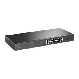 Switch JetStream de 16 puertos 10/100/1000Mbps y PoE af/at, 2 puertos SFP hasta 192W. Switch JetStream de 16 puertos 10/100/1000Mbps y PoE af/at, 2 puertos SFP hasta 192W.
