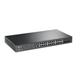 TP-Link JetStream TL-SG3428 - Conmutador - Gestionado - 24 x 10/100/1000 + 4 x Gigabit SFP - montaje en rack