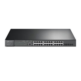 Switch PoE+ JetStream SDN Administrable 24 puertos 10/100/1000 Mbps + 4 puertos SFP+, 24 puertos PoE+, 384W, administración centralizada OMADA SDN