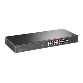 Switch PoE+ no Administrable 16 puertos 10/100 Mbps + 2 puertos 10/100/1000 Mbps + 1 puerto SFP, 8 puertos Extensor PoE (hasta 250 m), 150W, diseño para Vigilancia IP Switch PoE+ no Administrable 16 puertos 10/100 Mbps + 2 puertos 10/100/1000 Mbps + 1 puerto SFP, 8 puertos Extensor PoE (hasta 250 m), 150W, diseño para Vigilancia IP