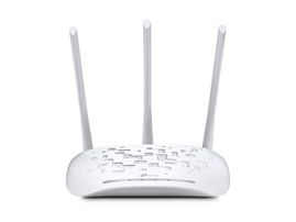 Punto de acceso / Repetidor Wi-Fi, 2.4 GHz, 450 Mbps, 3 antenas externas omnidireccional, 1 Puerto WAN 10/100 Mbps Punto de acceso / Repetidor Wi-Fi, 2.4 GHz, 450 Mbps, 3 antenas externas omnidireccional, 1 Puerto WAN 10/100 Mbps