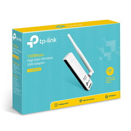 Adaptador USB inalámbrico de alta ganancia N 150 Mbps 2.4 GHz con 1 antena desmontable de 4dBi Adaptador USB inalámbrico de alta ganancia N 150 Mbps 2.4 GHz con 1 antena desmontable de 4dBi