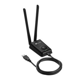 Adaptador de alta potencia USB inalámbrico N 300 Mbps 2.4 GHz con 2 antenas externas de 5 dBi Adaptador de alta potencia USB inalámbrico N 300 Mbps 2.4 GHz con 2 antenas externas de 5 dBi