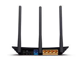 Router Inalámbrico 2.4 GHz, 450 Mbps, 3 antenas externas omnidireccional 5 dBi, 4 Puertos LAN 10/100 Mbps, 1 Puerto WAN 10/100 Mbps Router Inalámbrico 2.4 GHz, 450 Mbps, 3 antenas externas omnidireccional 5 dBi, 4 Puertos LAN 10/100 Mbps, 1 Puerto WAN 10/100 Mbps