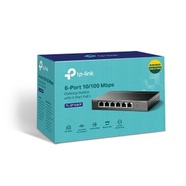 Switch PoE no Administrable de escritorio 6 puertos 10/100 Mbps, 4 puertos PoE, 67 W Switch PoE no Administrable de escritorio 6 puertos 10/100 Mbps, 4 puertos PoE, 67 W