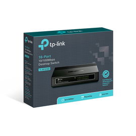 TP-Link TL-SF1016D 16-Port 10/100Mbps Desktop Switch - Conmutador - 16 x 10/100 - sobremesa