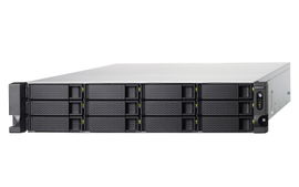 SERVIDOR NAS QNAP TS-1283XU-RP-E2124-8G-US PROCESADOR INTEL XEON E-2124 / MEMORIA RAM 8GB / 12 BAHIAS FRONTALES SATA 3.5 PULGADAS y 2.5 PULGADAS / 4 PUERTOS RJ45 1GbE + 2 PUERTOS FIBRA OPTICA SFP+ 10GbE / MONTAJE EN RACK 2UR / FUENTE REDUNDANTE / APL