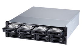 SERVIDOR NAS QNAP TS-1683XU-RP-E2124-16G-US PROCESADOR INTEL XEON E-2124 / MEMORIA RAM 16GB / 16 BAHIAS FRONTALES SATA 3.5 PULGADAS y 2.5 PULGADAS / 4 PUERTOS RJ45 1GbE + 2 PUERTOS FIBRA OPTICA SFP+ / MONTAJE EN RACK 3UR / FUENTE REDUNDANTE / APLICAC