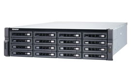 SERVIDOR NAS QNAP TS-1683XU-RP-E2124-16G-US PROCESADOR INTEL XEON E-2124 / MEMORIA RAM 16GB / 16 BAHIAS FRONTALES SATA 3.5 PULGADAS y 2.5 PULGADAS / 4 PUERTOS RJ45 1GbE + 2 PUERTOS FIBRA OPTICA SFP+ / MONTAJE EN RACK 3UR / FUENTE REDUNDANTE / APLICAC