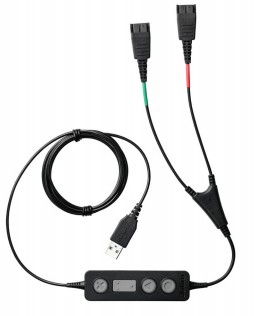 Jabra Link 265 cable de audio USB2.0 2x QD Negro