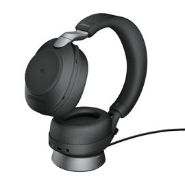 Jabra Evolve2 85, MS Stereo Auriculares Diadema Conector de 3,5 mm USB Tipo C Bluetooth Negro