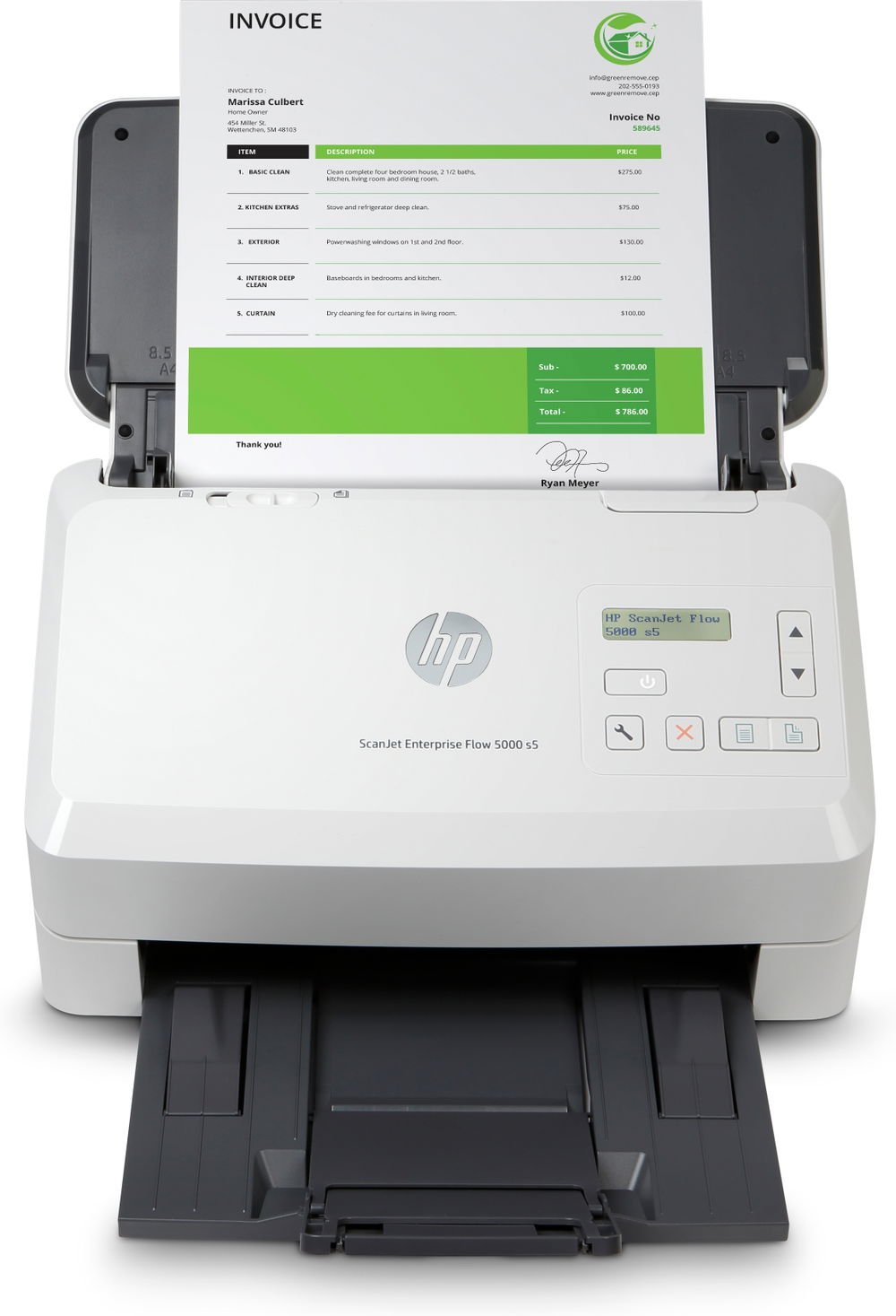 HP ScanJet Enterprise Flow 5000 s5 - Escáner de documentos - CMOS / CIS - a dos caras - 216 x 3100 mm - 600 ppp x 600 ppp - hasta 65 ppm (mono) / hasta 65 ppm (color) - Alimentador automático de documentos (ADF) (80 hojas) - hasta 7500 exploraciones HP ScanJet Enterprise Flow 5000 s5 - Escáner de documentos - CMOS / CIS - a dos caras - 216 x 3100 mm - 600 ppp x 600 ppp - hasta 65 ppm (mono) / hasta 65 ppm (color) - Alimentador automático de documentos (ADF) (80 hojas) - hasta 7500 exploraciones