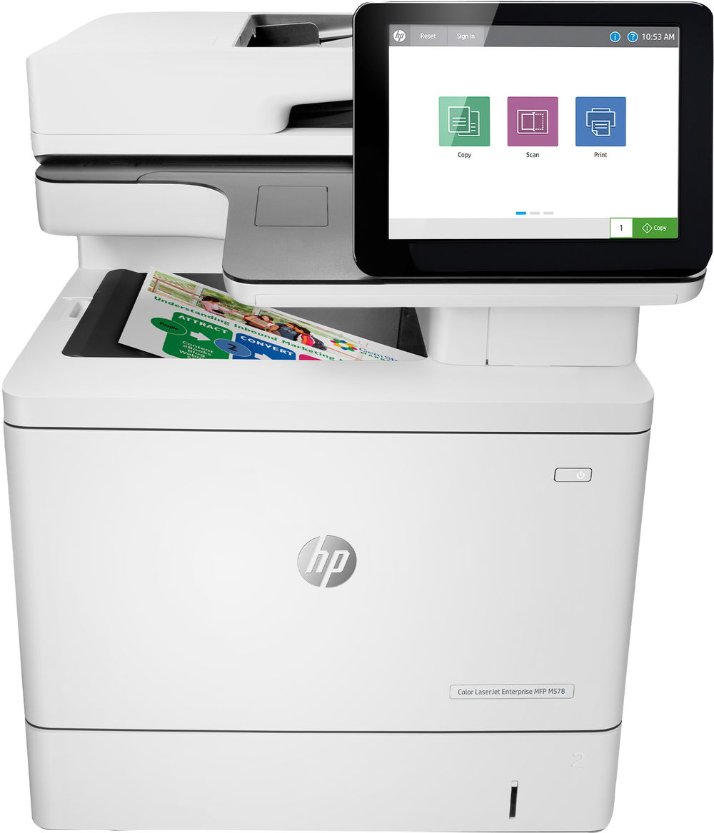 HP Color LaserJet Enterprise MFP M578dn - Impresora multifunción - color - laser - Legal (216 x 356 mm) (original) - A4/Legal (material) - hasta 40 ppm (copiando) - hasta 40 ppm (impresión) - 650 hojas - USB 2.0, Gigabit LAN, host USB 2.0
