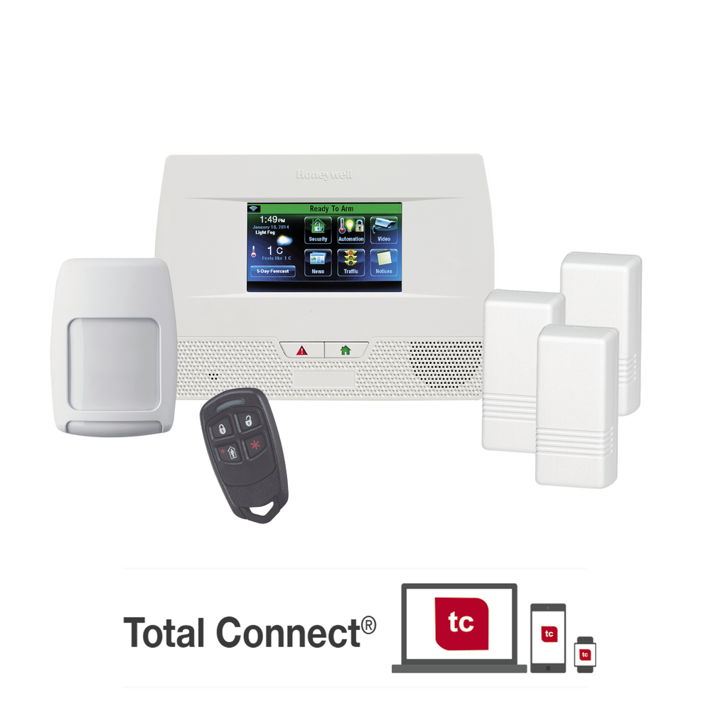 Panel de Alarma Inalambrico Autocontenido con Pantalla Touch L5210, integrable a casa inteligente usando servicio de Total Connect