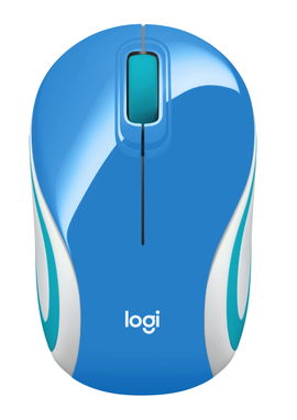 Logitech M187 - Ratón - óptico - 3 botones - inalámbrico - 2.4 GHz - receptor inalámbrico USB - azul