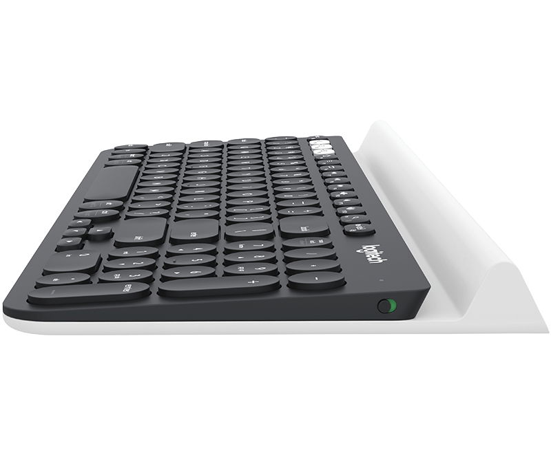 Logitech K780 teclado RF Wireless + Bluetooth QWERTY Inglés Negro, Blanco
