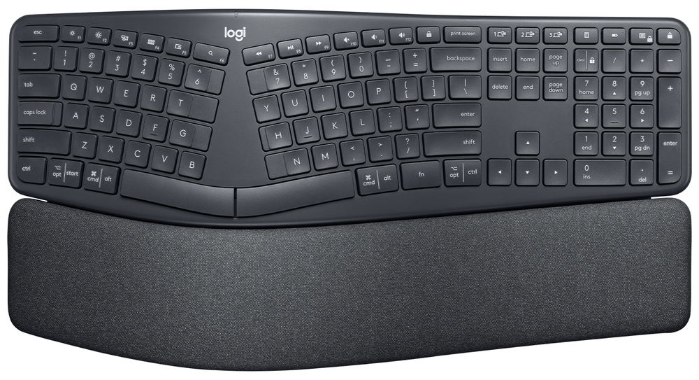 Logitech ERGO K860 Ergonomic Split - Teclado - inalámbrico - 2.4 GHz, Bluetooth 5.0