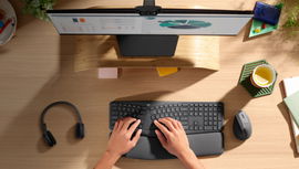 Logitech ERGO K860 Ergonomic Split - Teclado - inalámbrico - 2.4 GHz, Bluetooth 5.0