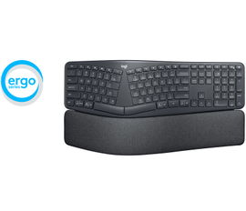 Logitech ERGO K860 - Teclado - inalámbrico - 2.4 GHz, Bluetooth 5.0 - grafito Logitech ERGO K860 - Teclado - inalámbrico - 2.4 GHz, Bluetooth 5.0 - grafito