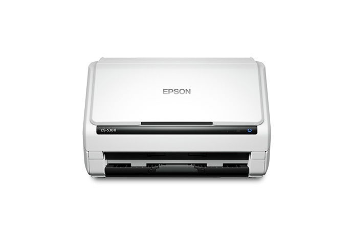 Epson - Escaner a color DS-530 II - Duplex una pasada 35ppm/70ipm - ADF 50pag - 600dpi, Resolución 1,200dpi - Gramaje 27g/m2-413g/m2 - TWAIN, ISIS - 4,000pag x día/200,000 ciclos - USB 3.0 - Windows, MAC - 2 años
