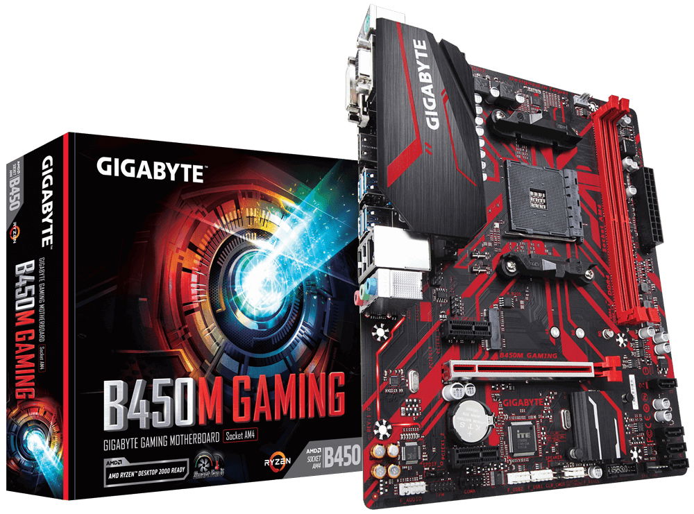Gigabyte B450M GAMING placa base AMD B450 Zócalo AM4 micro ATX Gigabyte B450M GAMING placa base AMD B450 Zócalo AM4 micro ATX