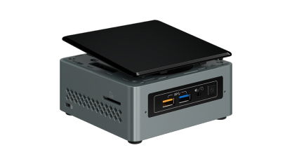 Intel NUC BOXNUC6CAYHL PC/estación de trabajo barebone Negro, Gris BGA 1296 J3455 1,5 GHz