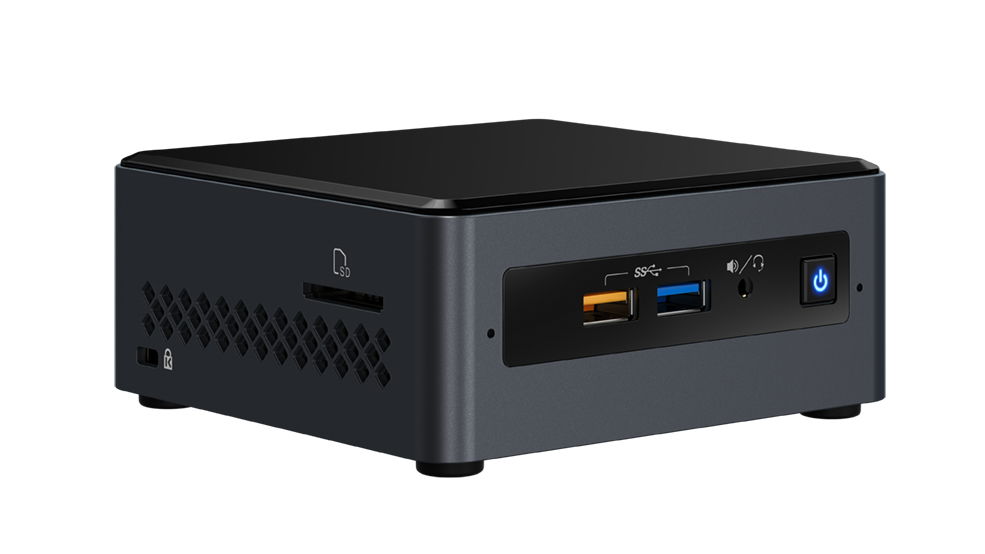 Intel Next Unit of Computing Kit NUC7CJYHN - Limitado - miniordenador - 1 x Celeron J4005 / hasta 2.7 GHz - RAM 0 GB - UHD Graphics 600 - Gigabit Ethernet - 802.11a/b/g/n/ac, Bluetooth 5.0